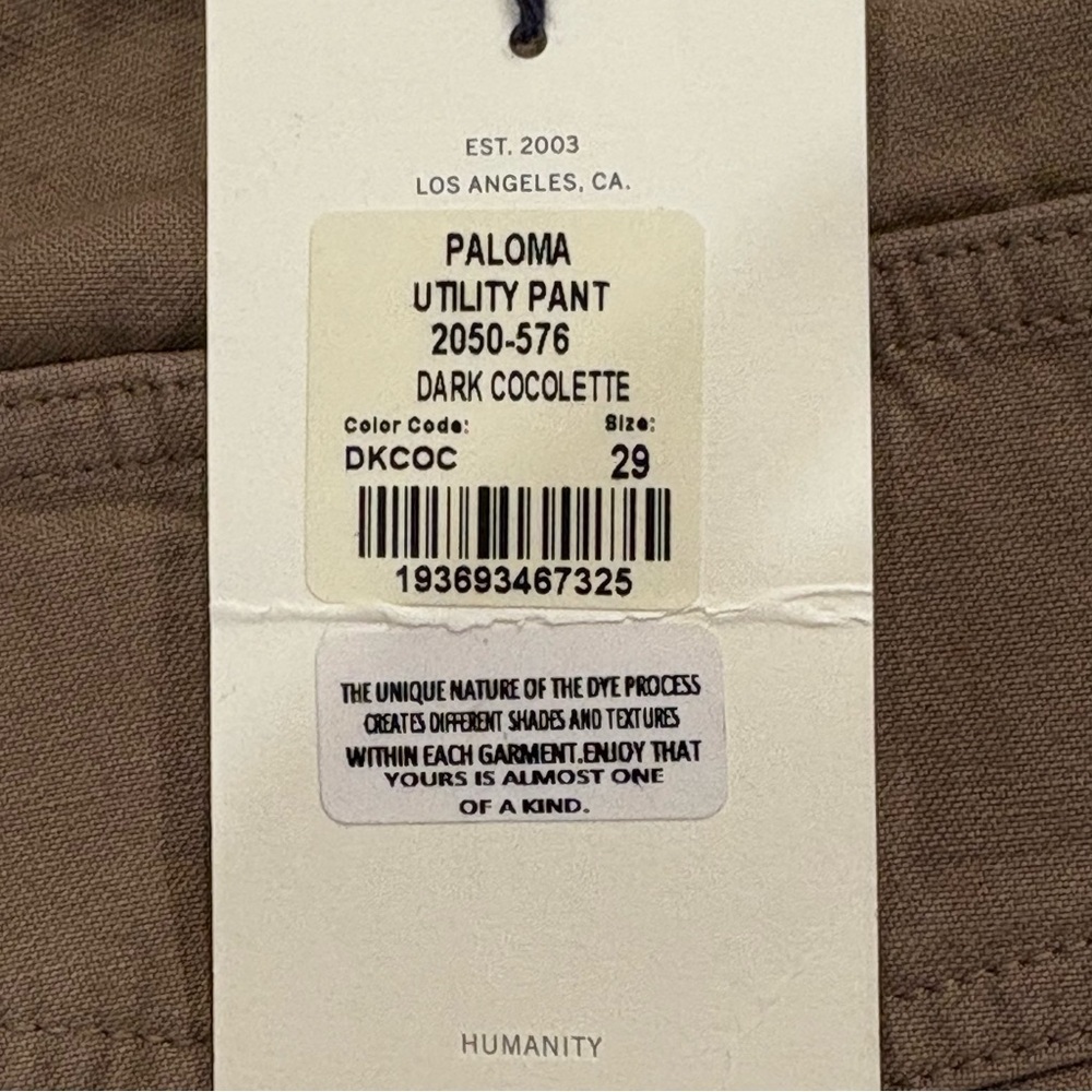 Citizens of Humanity Women’s Paloma Utility Pants Cotton NWT Dark Cocolette 29 - Picture 10 of 14